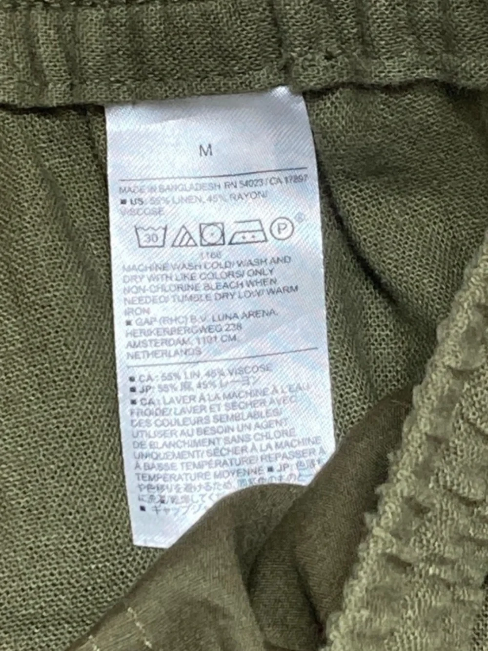 Banana Republic Olive Green Linen High-Rise Pants M